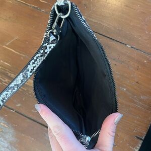 Stylish Black and White Snakeskin Women's Clutch